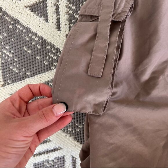 Vintage Y2K brown parachute pants baggy women’s size‎ M - Picture 7 of 9